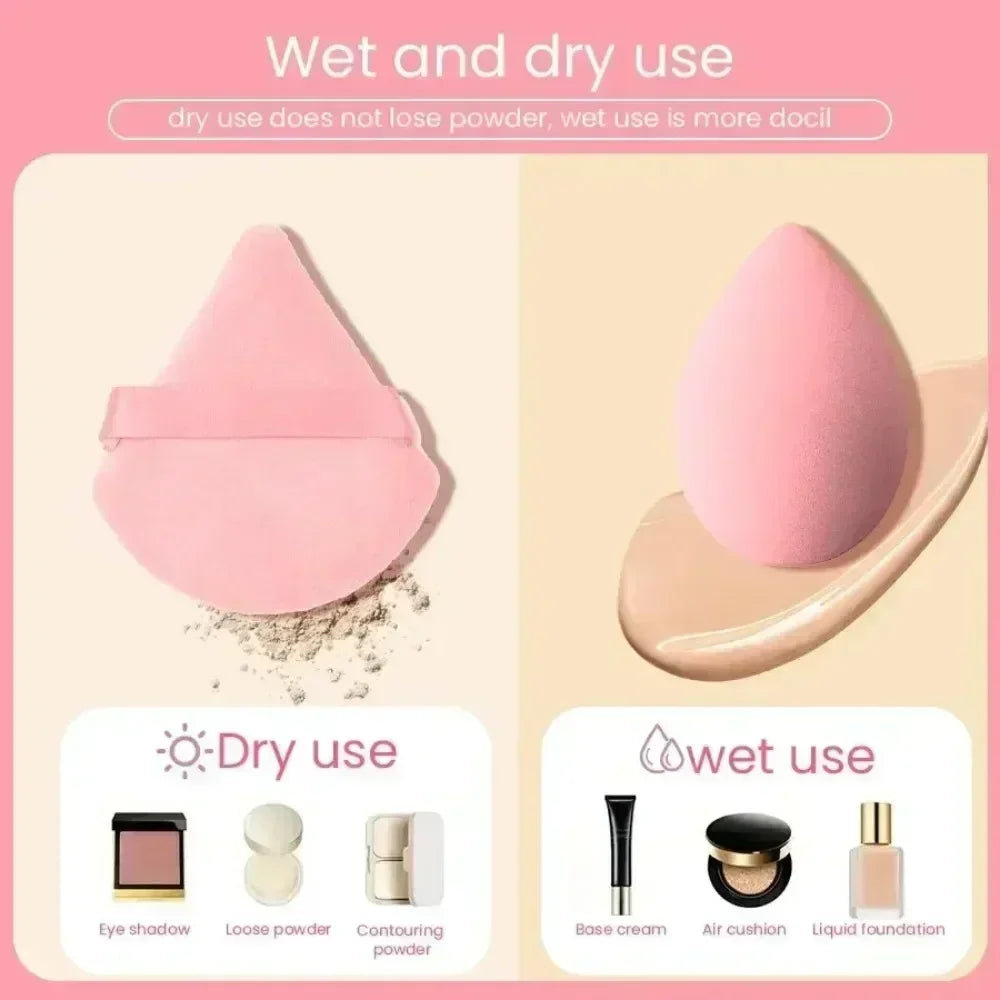 12/14Pcs Makeup Sponge Blender Beauty Egg Foundation Sponges with Storage Bottle Powder Puffs Cosmetic Puff Make Up Accessories