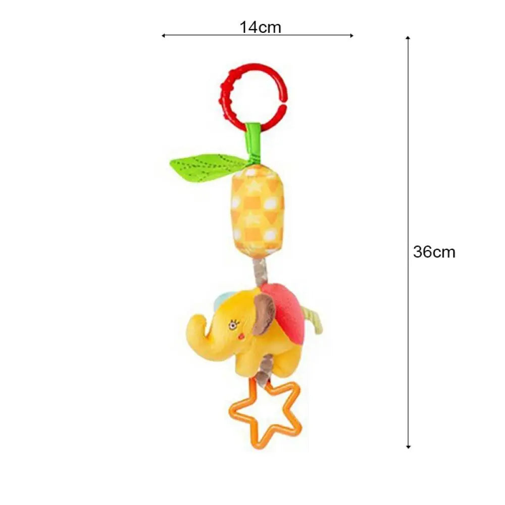 8 optional newborn stroller hanging bells rattle, bed hanging, cartoon animal shape bed winding, built-in bell paper