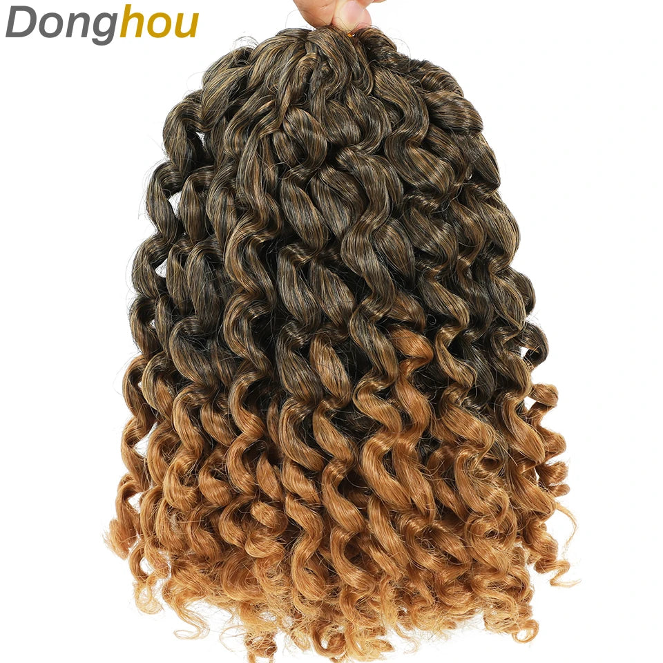 Wand Curl Crochet Braids Hair 8 Inch 1B 30 27 Bug Ringlet Twist Extensions with Jamaican Bounce Crochet Hair Crochet Curly Hair