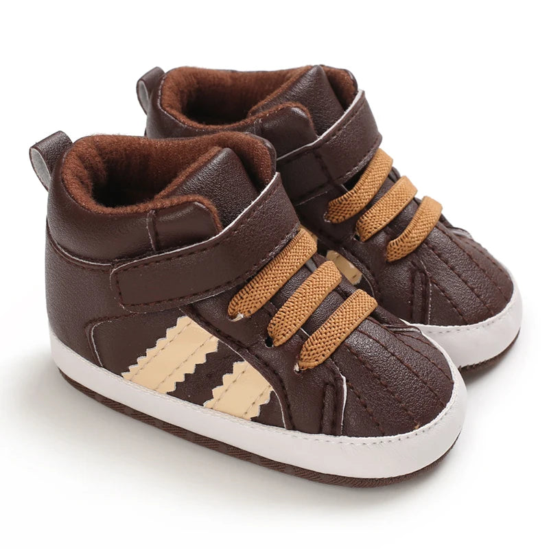 New 0-18M Baby Shoes Boy Newborn Infant Toddler Casual Comfor Cotton Sole Anti-slip PU Leather First Walkers Crawl Crib Shoes