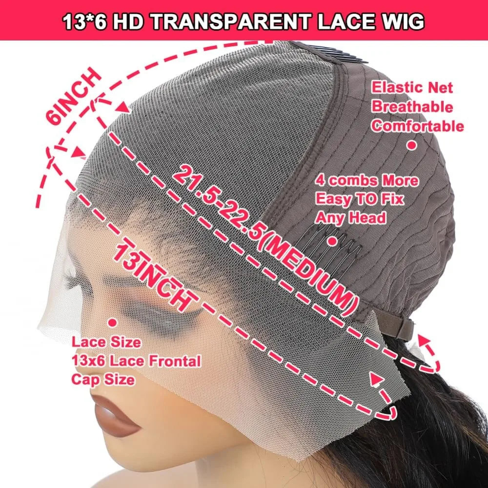 Ombre Lace Front Wig Human Hair 1B/30 Highlight Ombre Wig 13x4 13x6 HD Transparent Lace Front Wigs Human Hair Wigs For Women