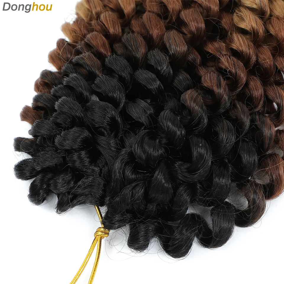 Wand Curl Crochet Braids Hair 8 Inch 1B 30 27 Bug Ringlet Twist Extensions with Jamaican Bounce Crochet Hair Crochet Curly Hair