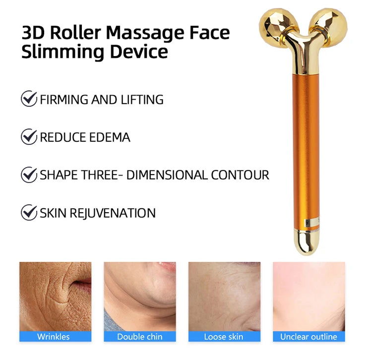 Skin care Permanent Beauty Tool Gold beauty roller lifting and pulling facial skin slimming tools facial wrinkles lesen beauty