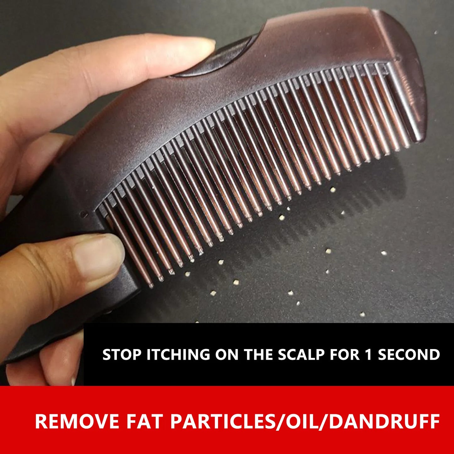 Anti-Static Dandruff-Removal Comb – Self-Cleaning Massage Brush for Salon Styling!"