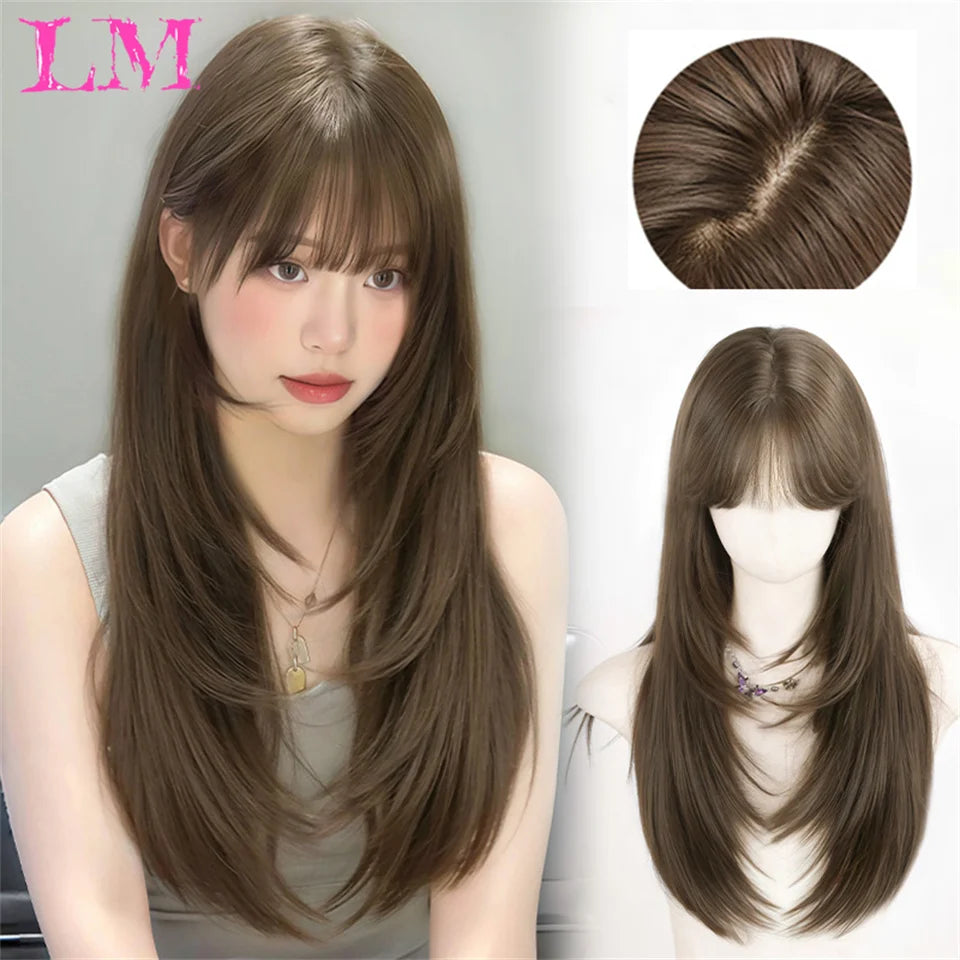 LM Wave Synthetic Wig for Black Women Wear Deep Curly Soft Wig Natural Black Color Replacement Wigs for Daily Party Use