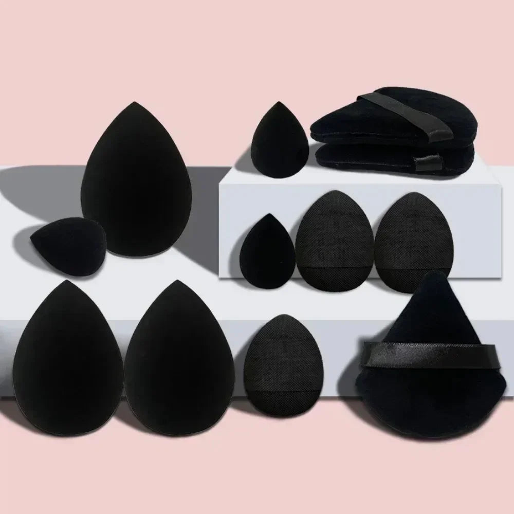 12/14Pcs Makeup Sponge Blender Beauty Egg Foundation Sponges with Storage Bottle Powder Puffs Cosmetic Puff Make Up Accessories