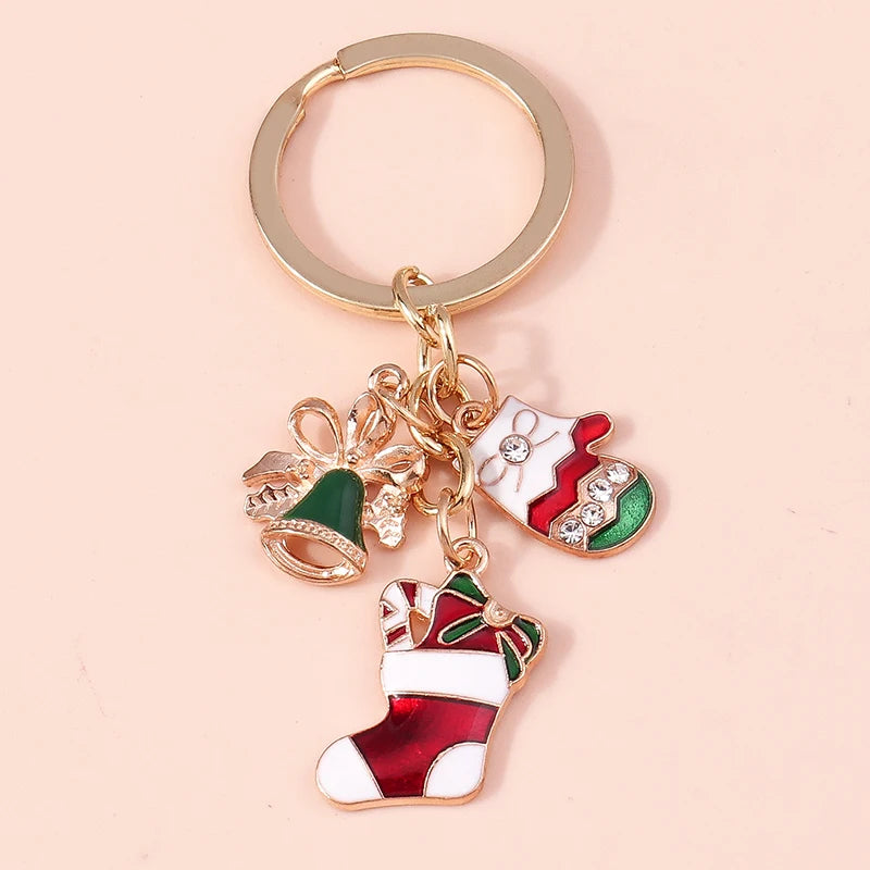 Lovely Colorful Heart Keychain Love Keyrings Valentine's Day Gift Key Chains for Women Girls Car Key Handbag Jewelry Accessories