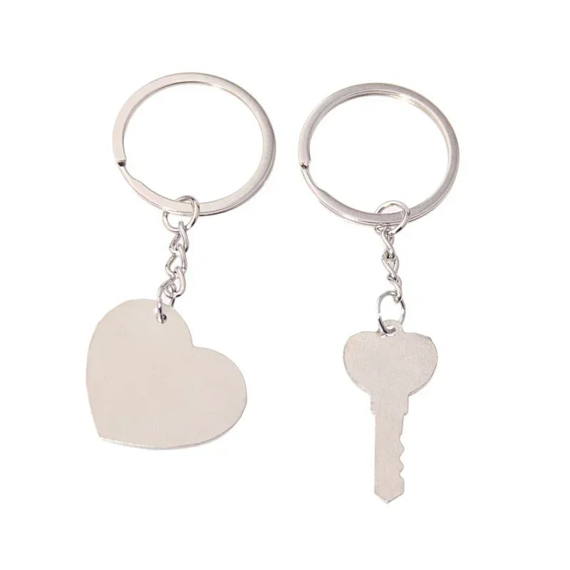 Delysia King Arrow I Love You Heart Couple Key Chain Ring Cute Letter Printing Keyring Lover Gift Valentine's Day