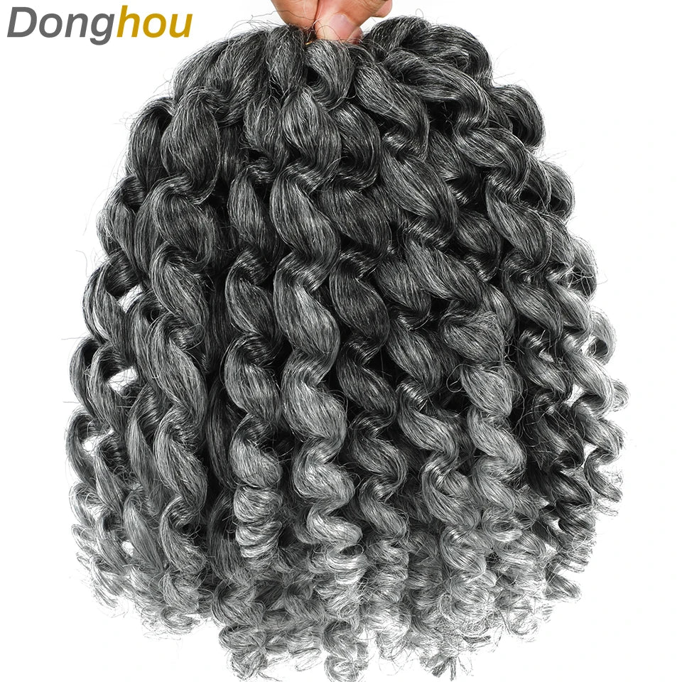 Wand Curl Crochet Braids Hair 8 Inch 1B 30 27 Bug Ringlet Twist Extensions with Jamaican Bounce Crochet Hair Crochet Curly Hair