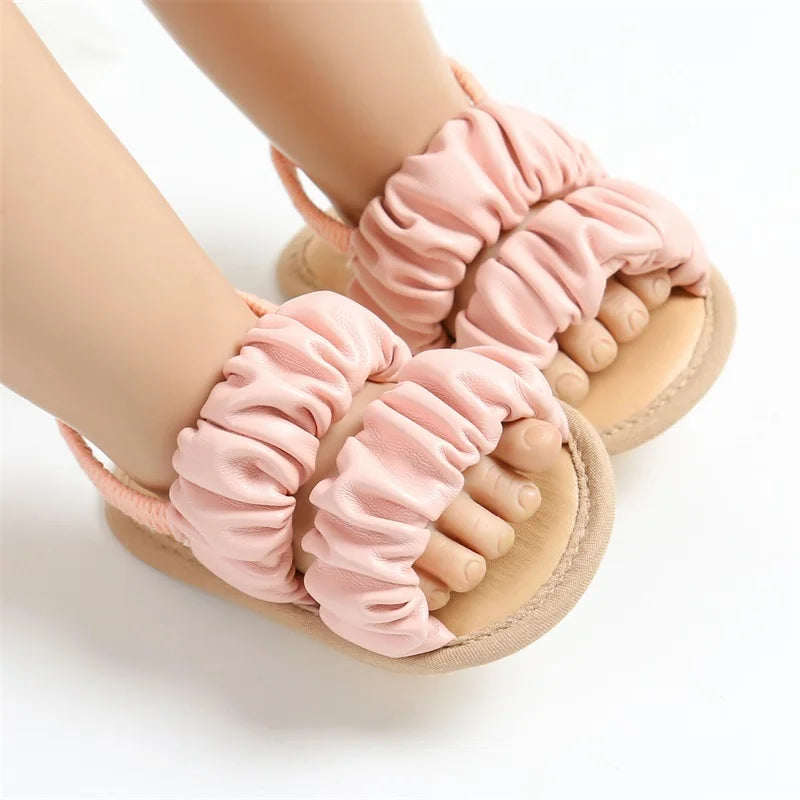 Infant Baby Girls Sandals Cute Anti-Slip Soft Sole Princess Shoes Beach Slipper Toddler First Walkers Shoes