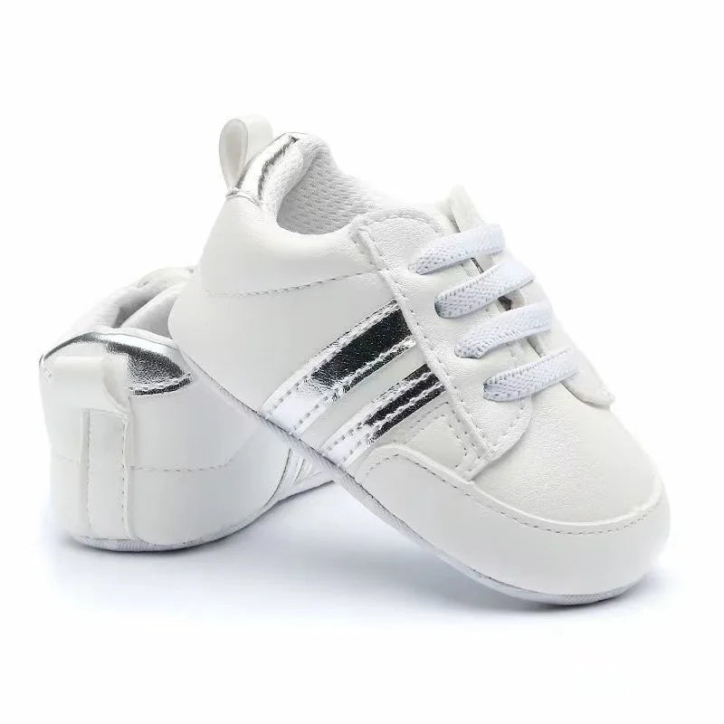 Newborn Baby Shoes Boys' and Girls' Infant Sports Shoes First Walker Classic Fashion Soft Sole Non slip Baby Walking Shoes