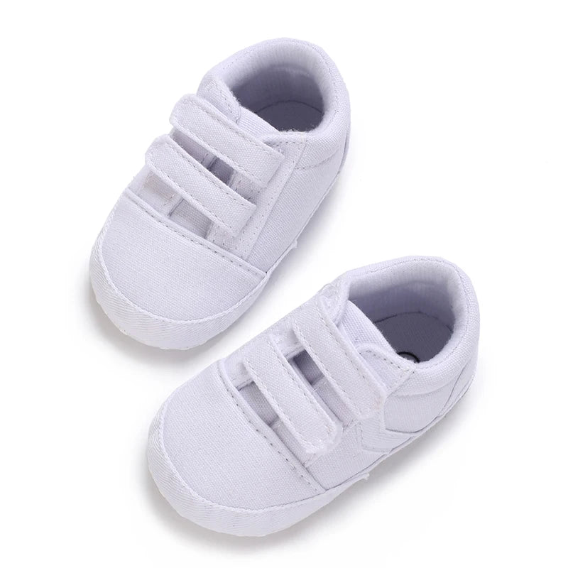 0-18M Newborn Baby Shoes Boy Girl Classical Sport Soft Sole PU Leather Multi-Color First Walker Casual Sneakers Baptism Shoes