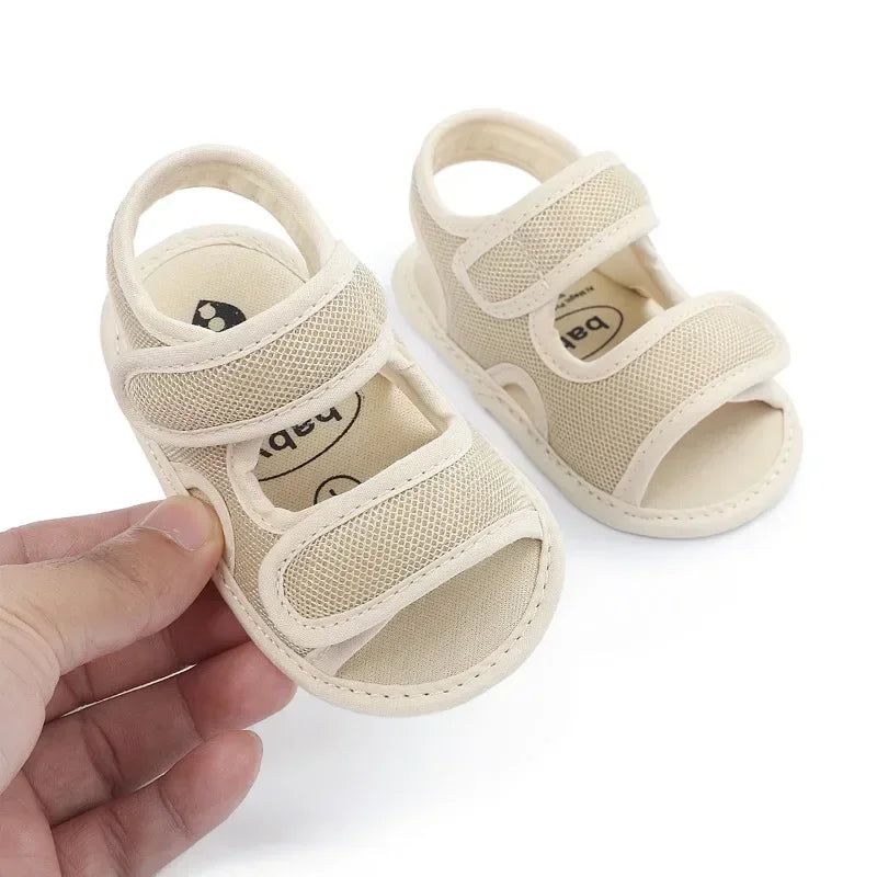 0-18 M Summer Unisex Toddler Sandals Baby Girl Shoes Solid Color Net Cloth Breathable Boys Baby Sandals Infant Girls Sandals