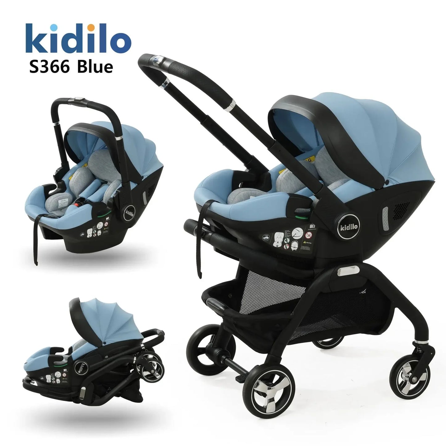 3-in-1 baby safety stroller, two-way newborn baby safety seat, portable 3-in-1 stroller for ages 0-2le for 0-2 years old