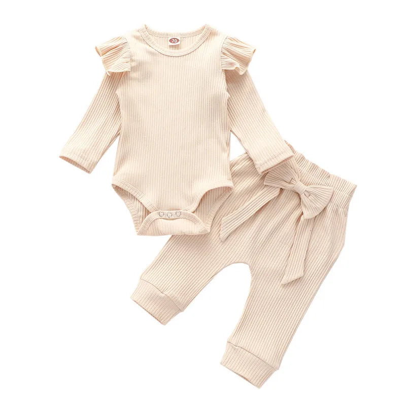 Infant Autumn Baby Girl Clothes Pant Sets Spring Autumn Newborn Children's Top and Bottom Clothes Sets Baby Items Clothing