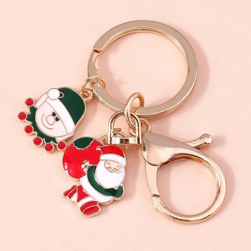 Lovely Colorful Heart Keychain Love Keyrings Valentine's Day Gift Key Chains for Women Girls Car Key Handbag Jewelry Accessories