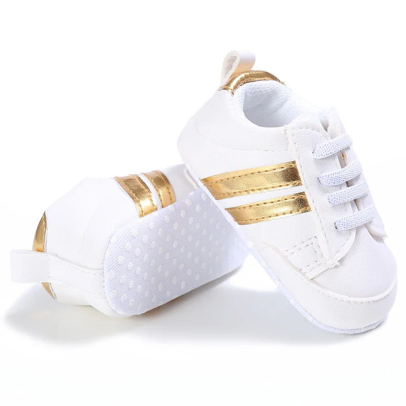 Newborn Baby Shoes Boys' and Girls' Infant Sports Shoes First Walker Classic Fashion Soft Sole Non slip Baby Walking Shoes