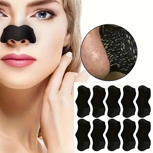 10Pcs Nose Blackhead Remover Mask Deep Cleaning Shrink Pore Acne Treatment Mask Nose Blackhead Remover Mask Health Care