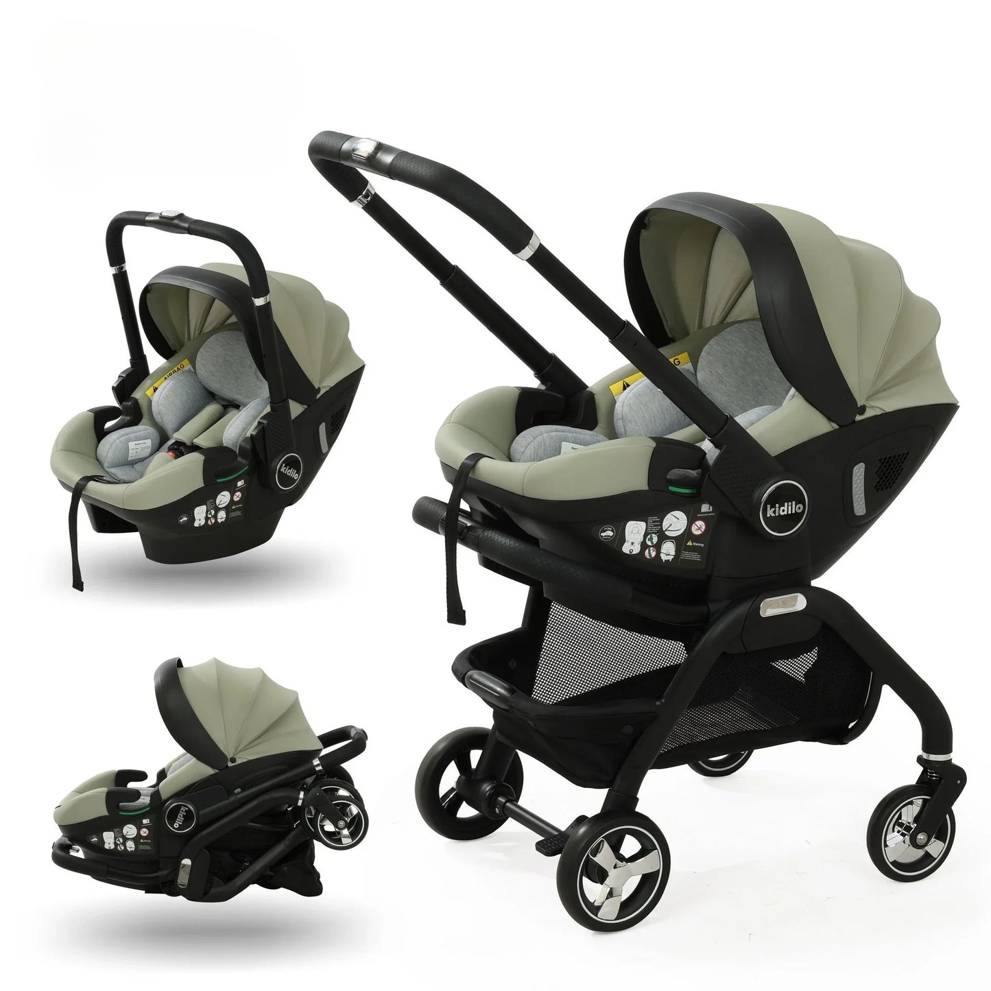 3-in-1 baby safety stroller, two-way newborn baby safety seat, portable 3-in-1 stroller for ages 0-2le for 0-2 years old