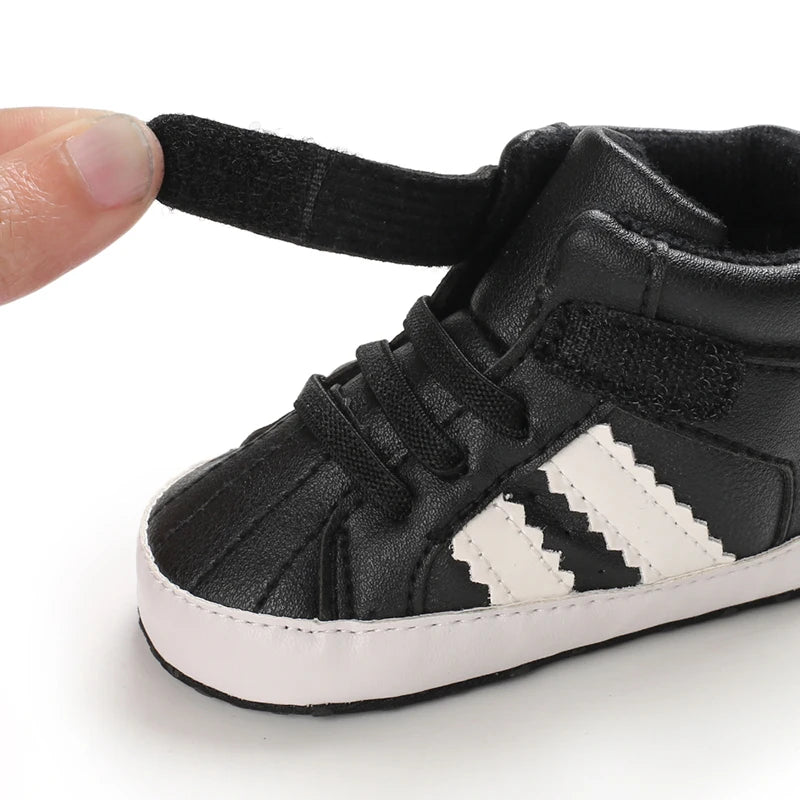 New 0-18M Baby Shoes Boy Newborn Infant Toddler Casual Comfor Cotton Sole Anti-slip PU Leather First Walkers Crawl Crib Shoes