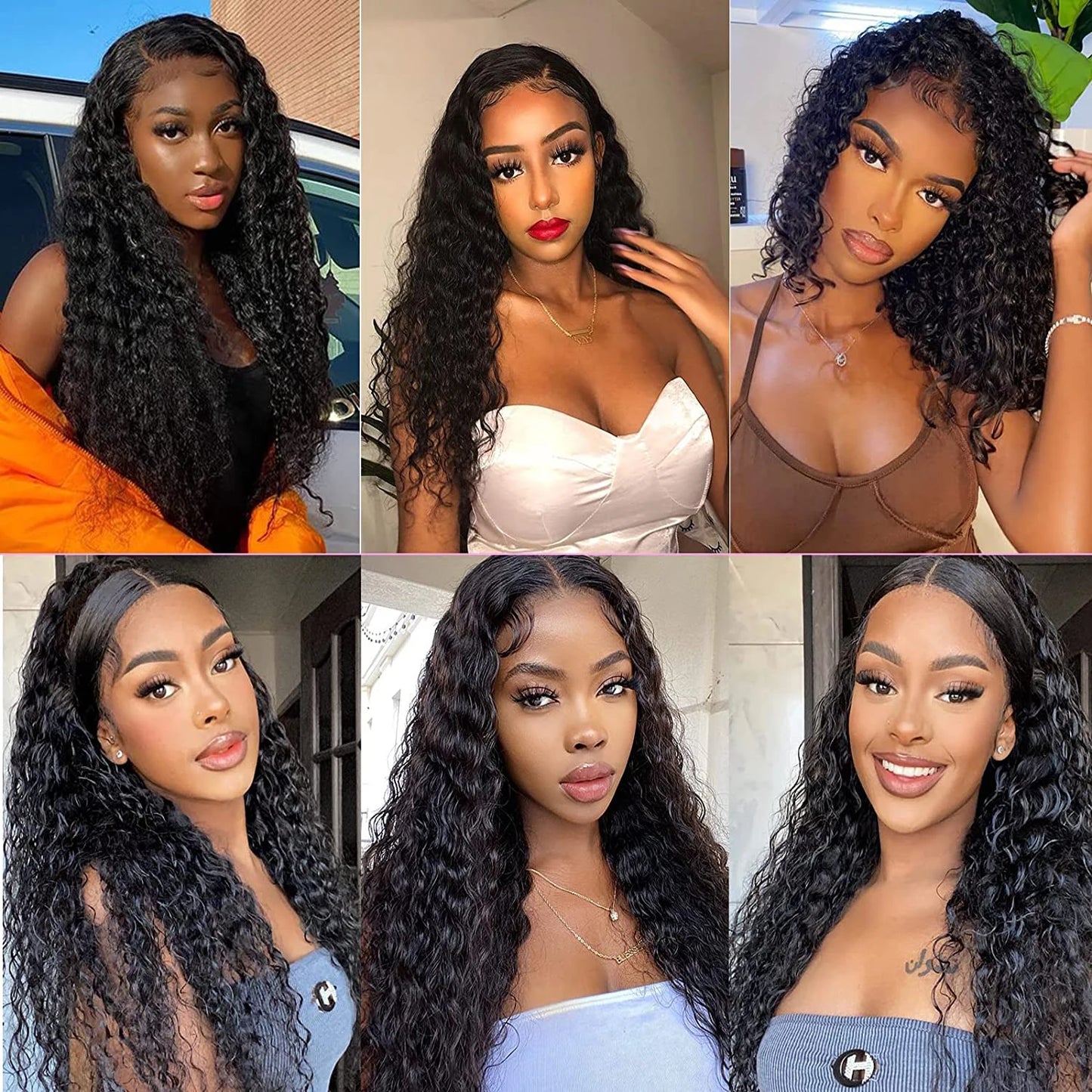 180% Deep Wave Frontal Wig 13x6 HD Lace Frontal Wigs For Women Water Wave Curly Lace Front Human Hair Wig 13x4 High Density 1B