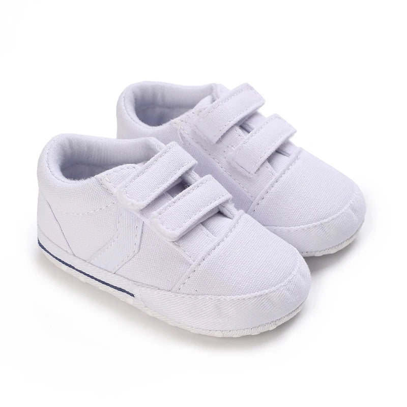 0-18M Newborn Baby Shoes Boy Girl Classical Sport Soft Sole PU Leather Multi-Color First Walker Casual Sneakers Baptism Shoes