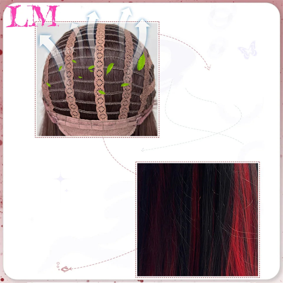 LM Wave Synthetic Wig for Black Women Wear Deep Curly Soft Wig Natural Black Color Replacement Wigs for Daily Party Use