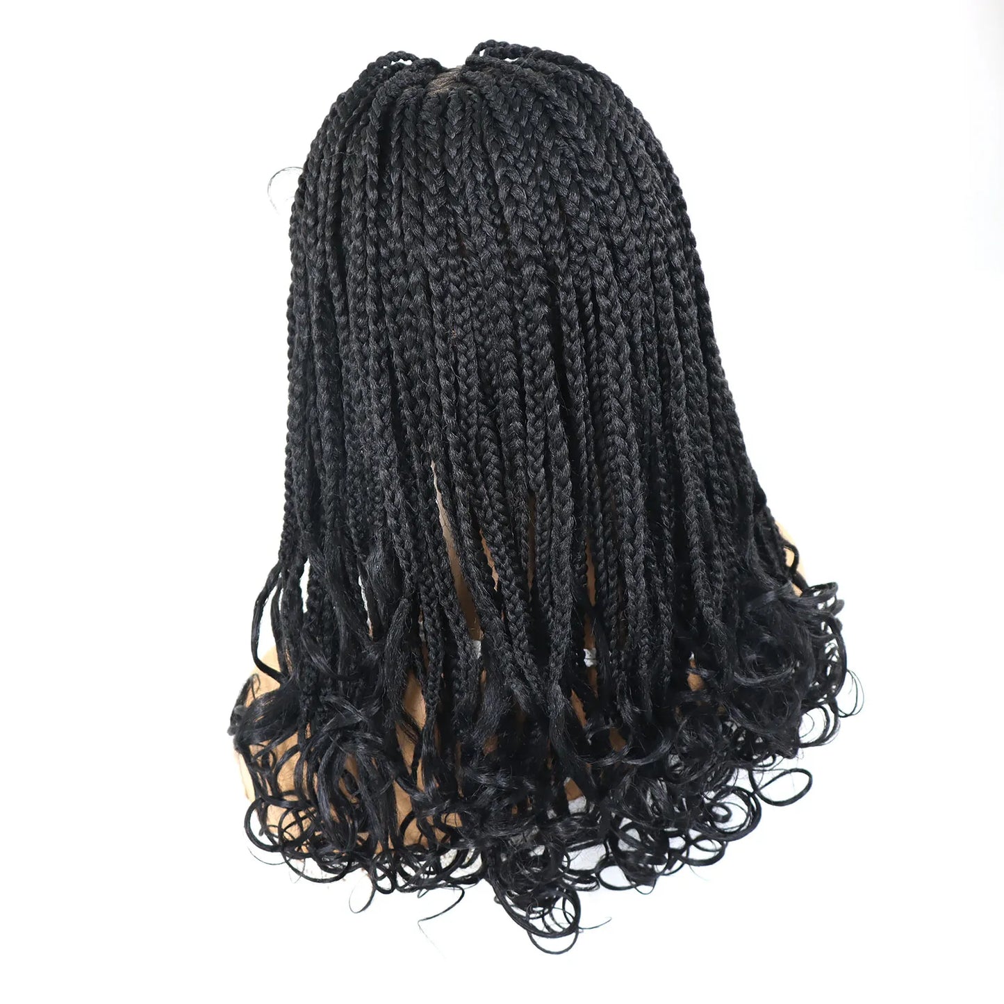 T30 Synthetic Box Braid Wigs Curly Ends Square Part Braided Lace Front Wig With Baby Hair For Women Blonde Lace Braided Wig