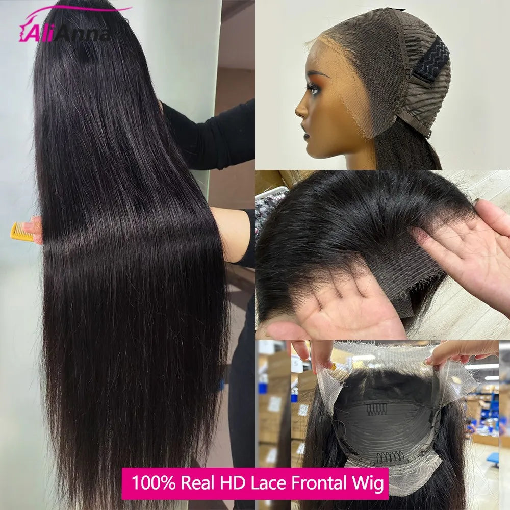 100% Real HD Lace Wig 13x6 Human Hair Lace Frontal Wig 30 Inch Straight Human Hair Wigs Brazilian 13X4 Lace Front Human Hair Wig