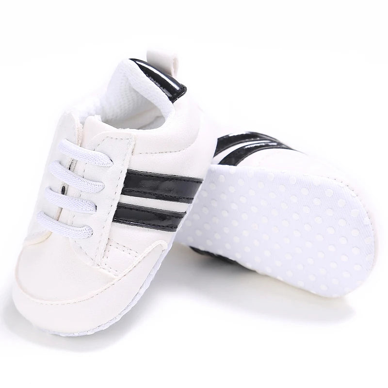 Newborn Baby Shoes Boys' and Girls' Infant Sports Shoes First Walker Classic Fashion Soft Sole Non slip Baby Walking Shoes