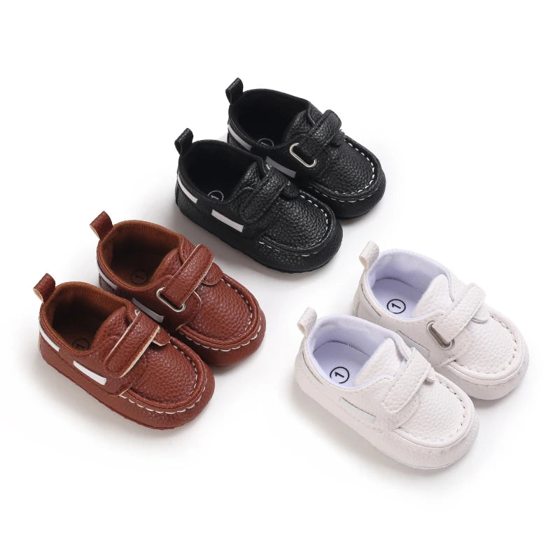 Newborn Baby Prewalker Girls Boys Casual Shoes Leather Non-Slip Soft-Sole Infant Toddler First Walkers 0-18M Baptism