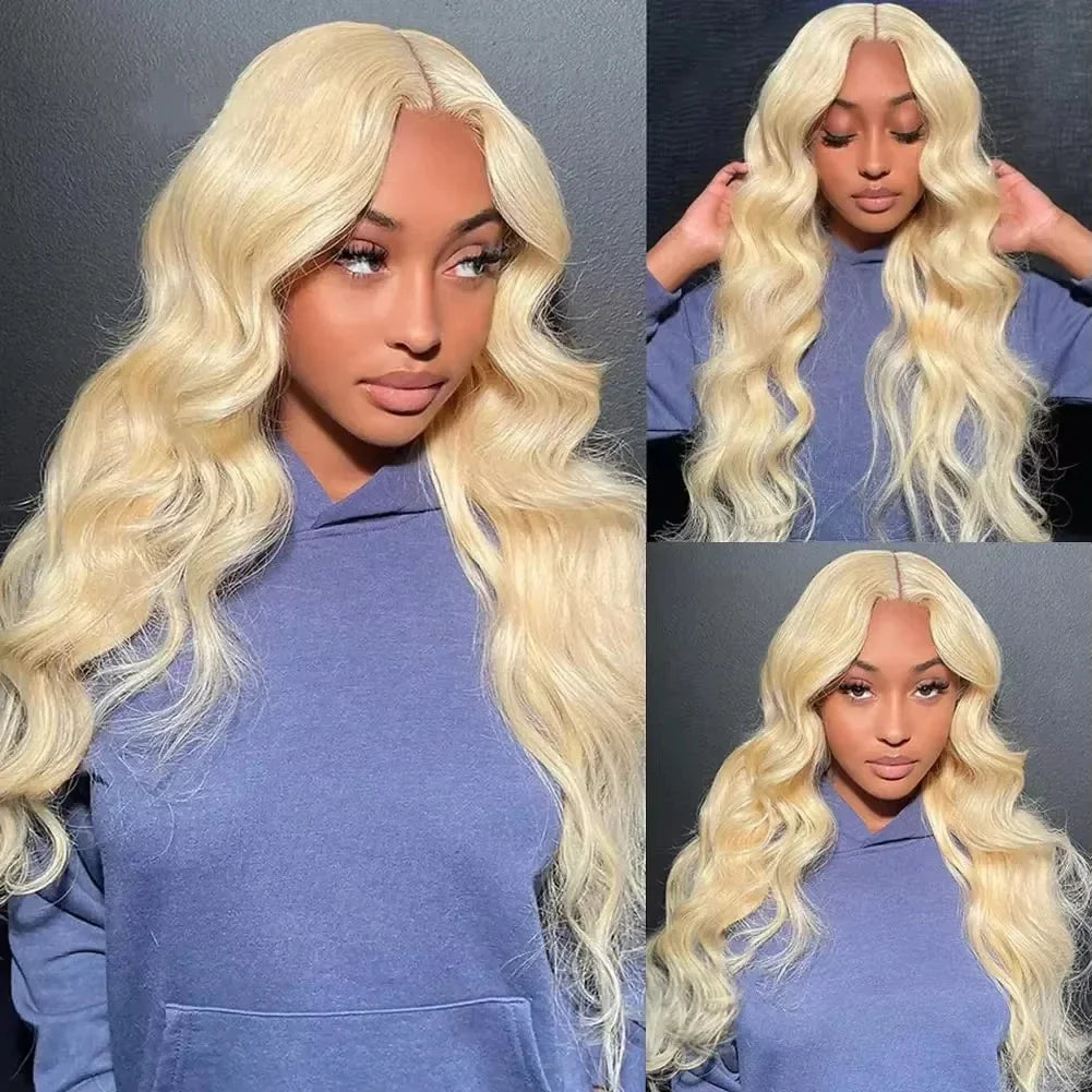 34 36 Inches 613 Blonde Body Wave 13x6 Full Lace Frontal Wigs Remy Brazilian  100% Human Hair Wigs for Women 180% Density