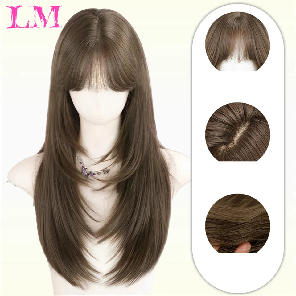 LM Wave Synthetic Wig for Black Women Wear Deep Curly Soft Wig Natural Black Color Replacement Wigs for Daily Party Use