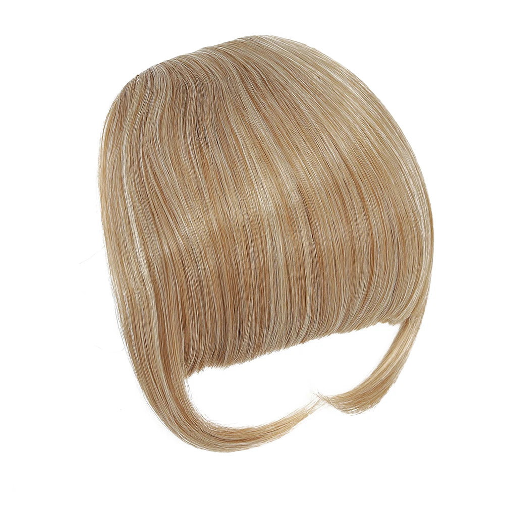 High Quality Synthetic Wig Flat Bangs Hair Extension Clip in Bangs with Temples 6 Inches Front Face Bangs for Women Girls Daily