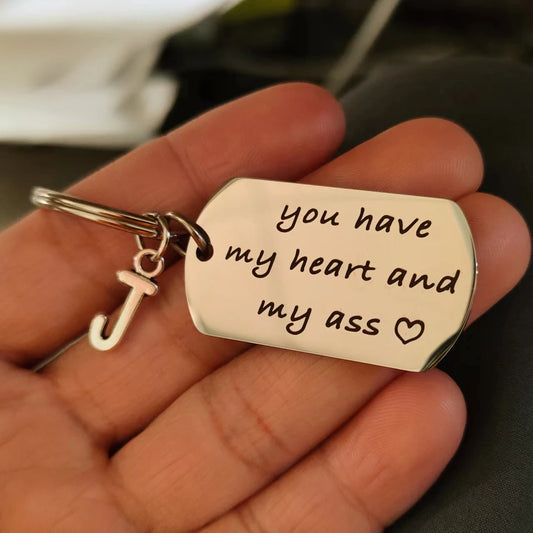 You Have My Heart Personalized Valentine's Day Gift for Boyfriend Couple Keyring Gift