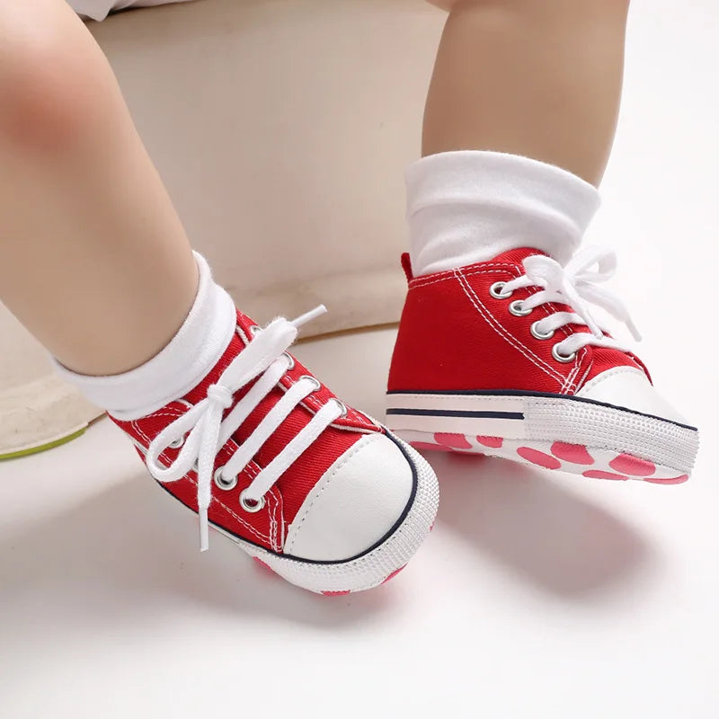 Baby Canvas Classic Sneakers Newborn Print Star Sports Baby Boys Girls First Walkers Shoes Infant Toddler Anti-slip Baby Shoes