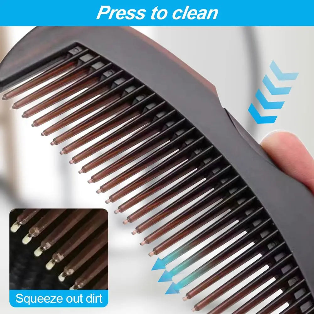 Anti-Static Dandruff-Removal Comb – Self-Cleaning Massage Brush for Salon Styling!"