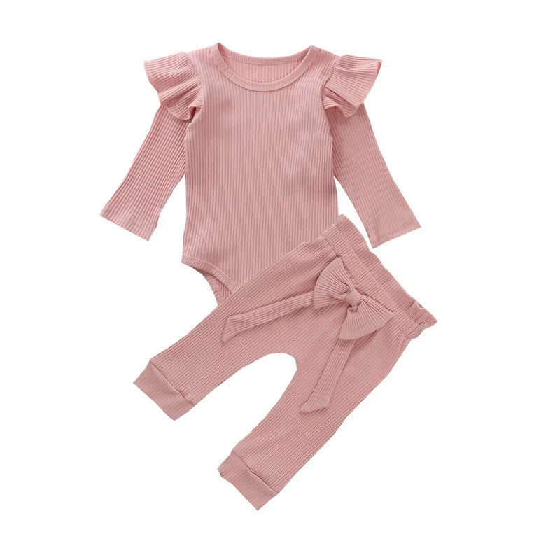 Infant Autumn Baby Girl Clothes Pant Sets Spring Autumn Newborn Children's Top and Bottom Clothes Sets Baby Items Clothing