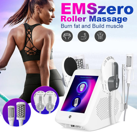 EMSzero Roller Body Sculpting Slimming Fat Burning Electromagnetic And Radio Frequency Gain Muscle Machine 15 Tesla 200HZ Salon