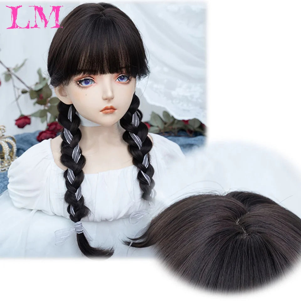 LM Wave Synthetic Wig for Black Women Wear Deep Curly Soft Wig Natural Black Color Replacement Wigs for Daily Party Use