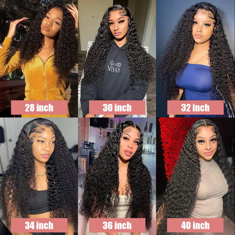 250 Density 360 Full Hd Lace Front Human Hair Wig PrePlucked Glueless Wig 100% Human Hair Deep Curly Wave 13X6 Lace Frontal Wig