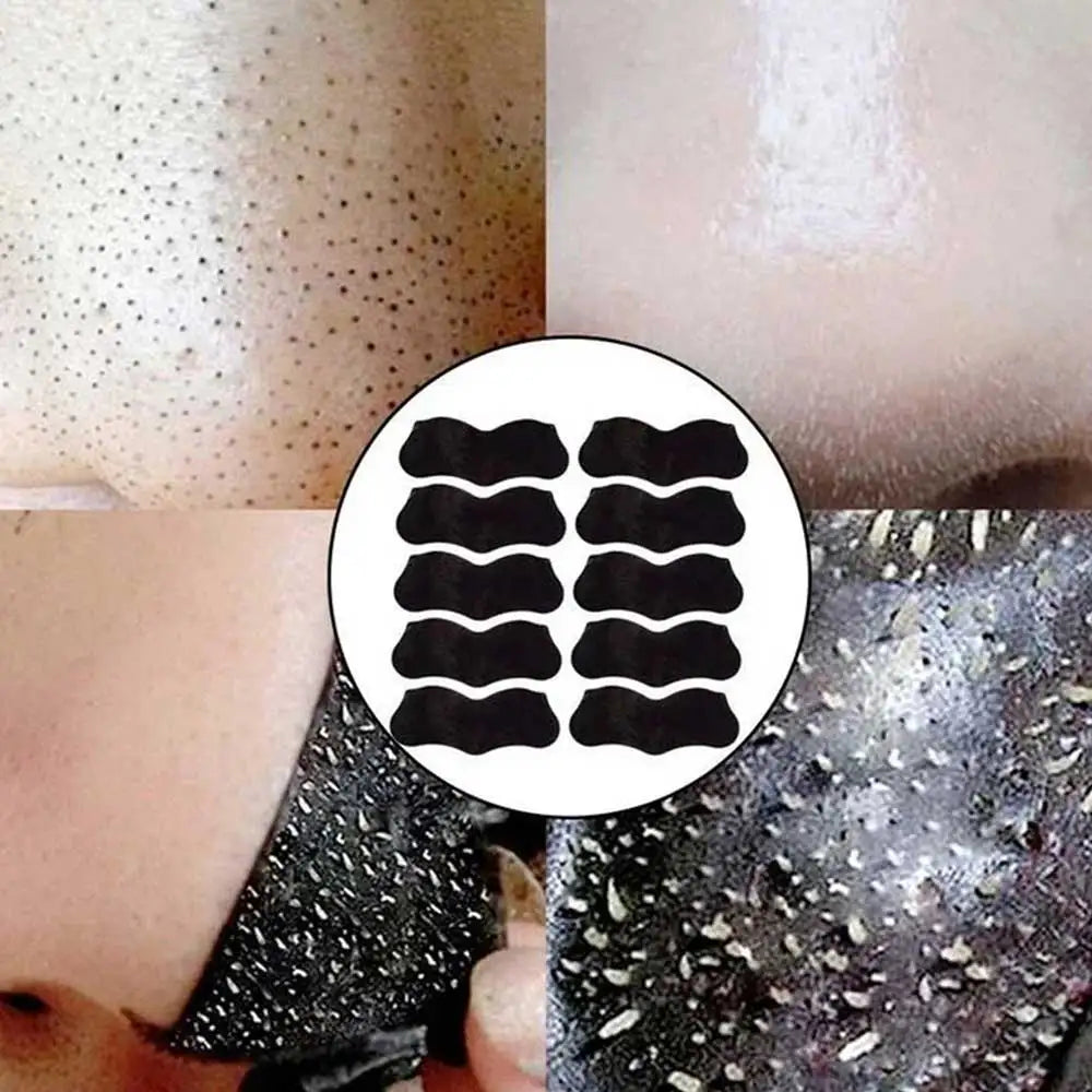 10Pcs Nose Blackhead Remover Mask Deep Cleaning Shrink Pore Acne Treatment Mask Nose Blackhead Remover Mask Health Care