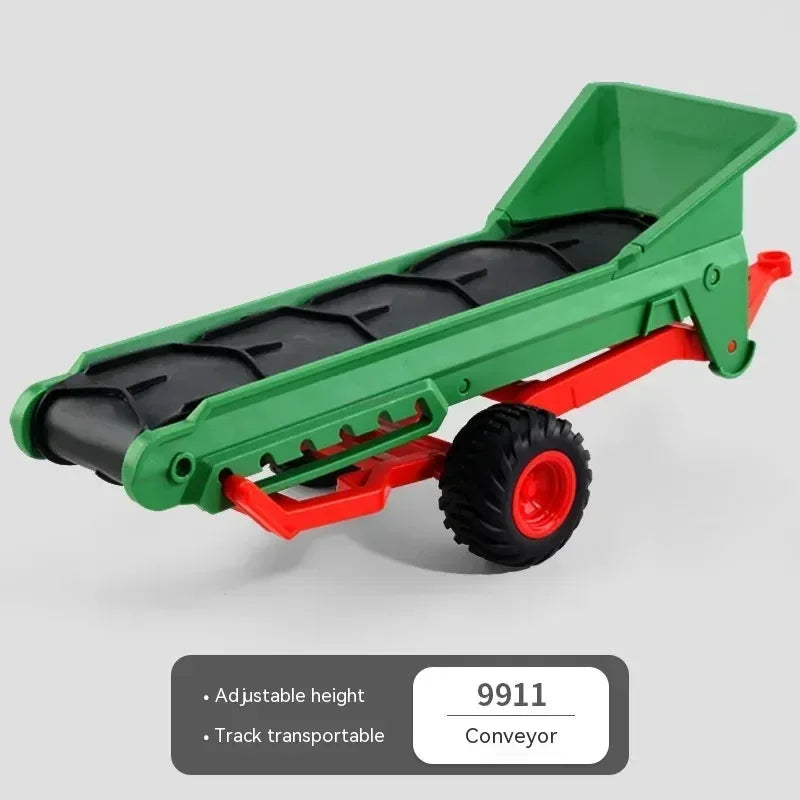 6601 Rc Car 1:24 Alloy Remote-Controlled Tractor Toy Headlights Simulation Electric Farm Truck Toy Set Kid Outdoor Surprise Toy