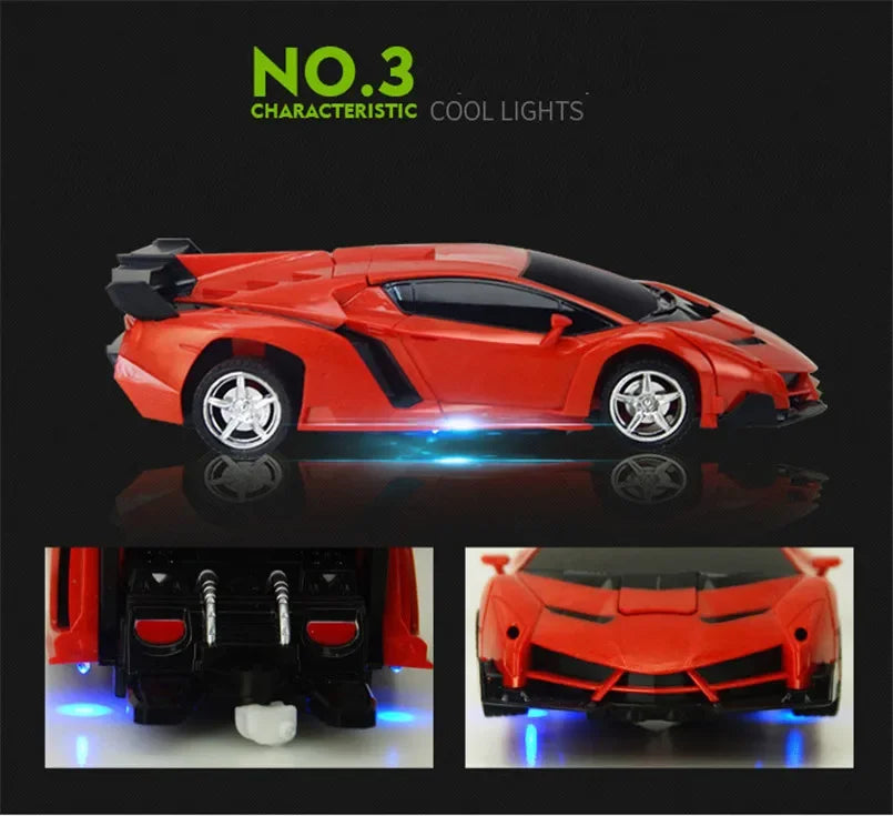 Mini 2 In 1 Car Toys Transform Robot Model Vehicle Remote Control RC Car Deformation Car Toy Boys Gifts Children Fun Toys Gift