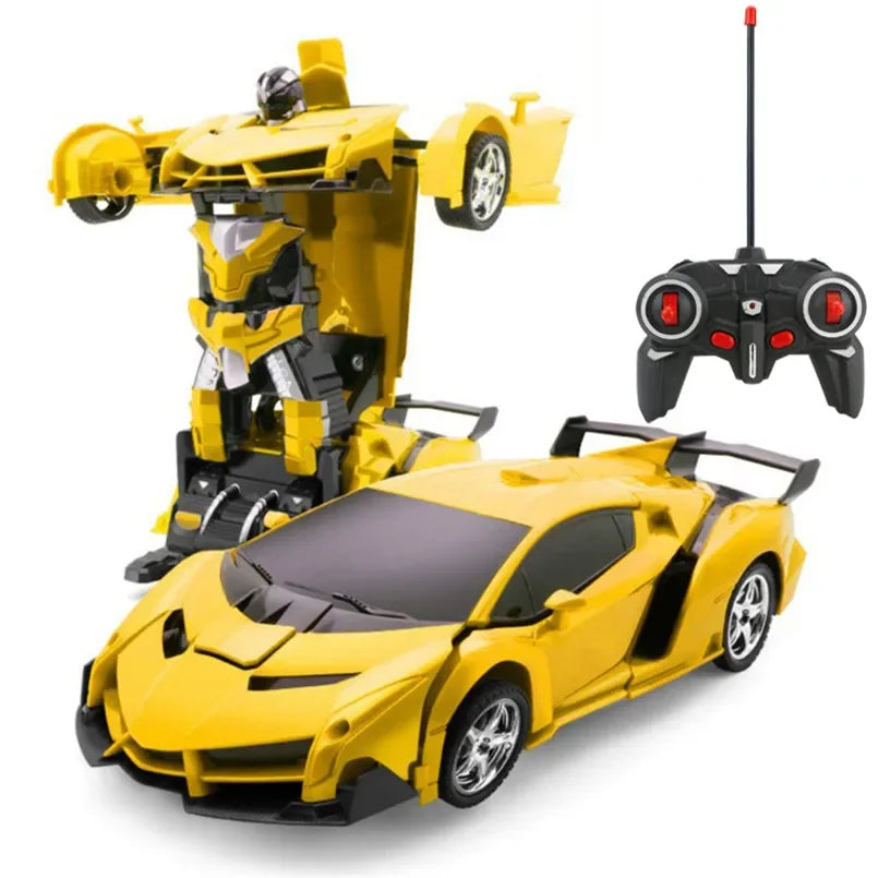 Mini 2 In 1 Car Toys Transform Robot Model Vehicle Remote Control RC Car Deformation Car Toy Boys Gifts Children Fun Toys Gift