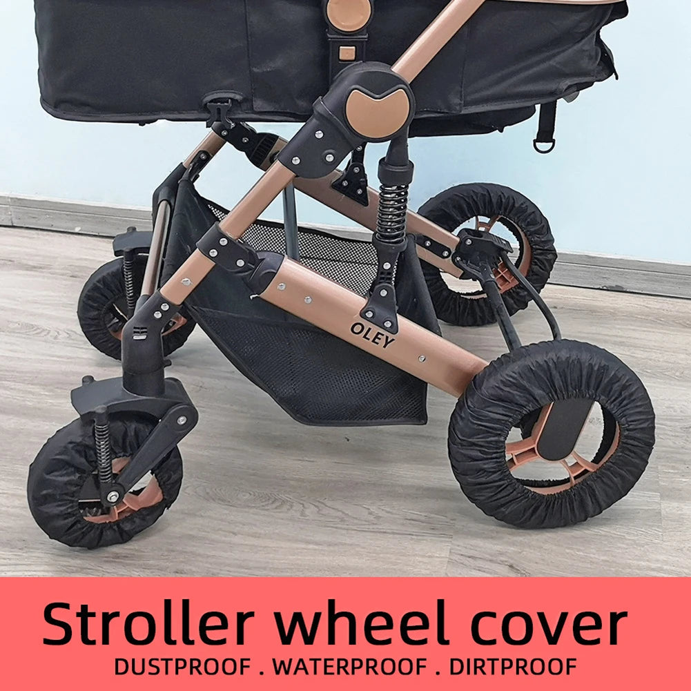 Baby Kids Stroller Wheel Cover Oxford Cloth Buggy Dustproof Protective Accessory