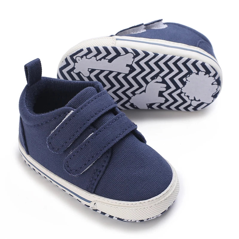 0-18M Newborn Baby Shoes Boy Girl Classical Sport Soft Sole PU Leather Multi-Color First Walker Casual Sneakers Baptism Shoes