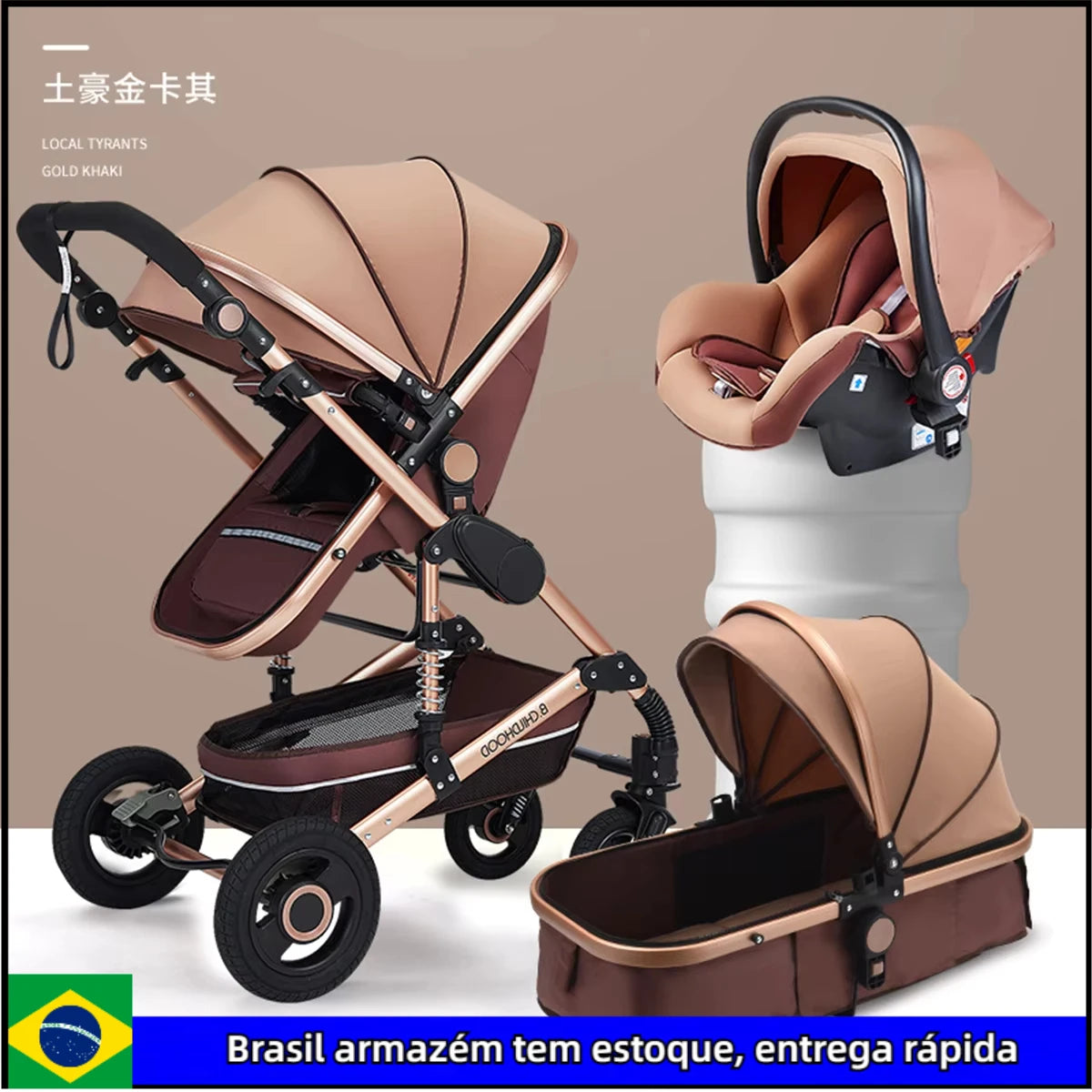 Baby stroller 3 in 1 stroller folding two-sided child four seasons kinderwagen baby carriage  high landscape Newborn Travelling