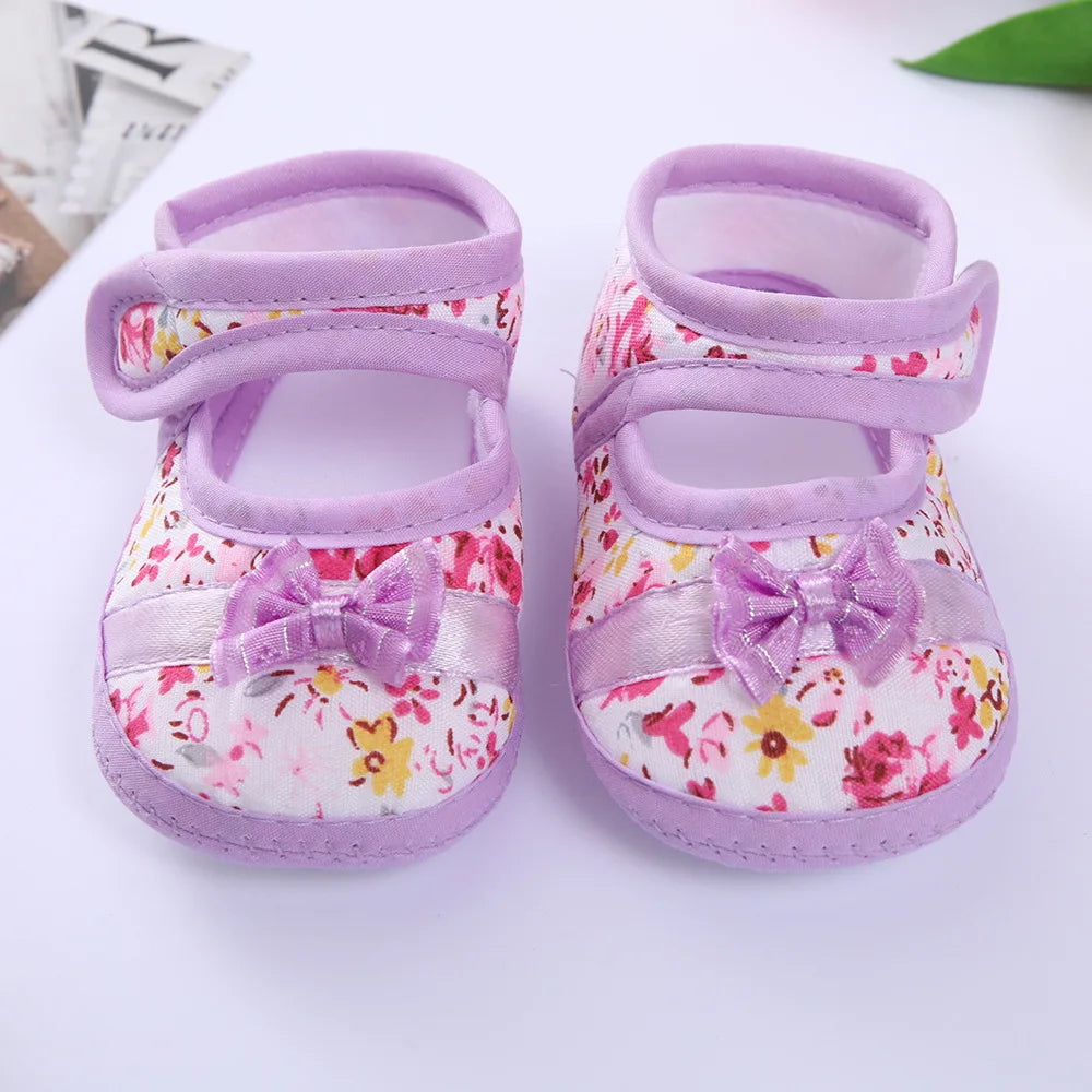 Baby Girl Shoes First Walkers Lace Floral Newborn Baby Shoes Princess Infant Toddler Baby Shoes for Boys Flats Soft Prewalkers