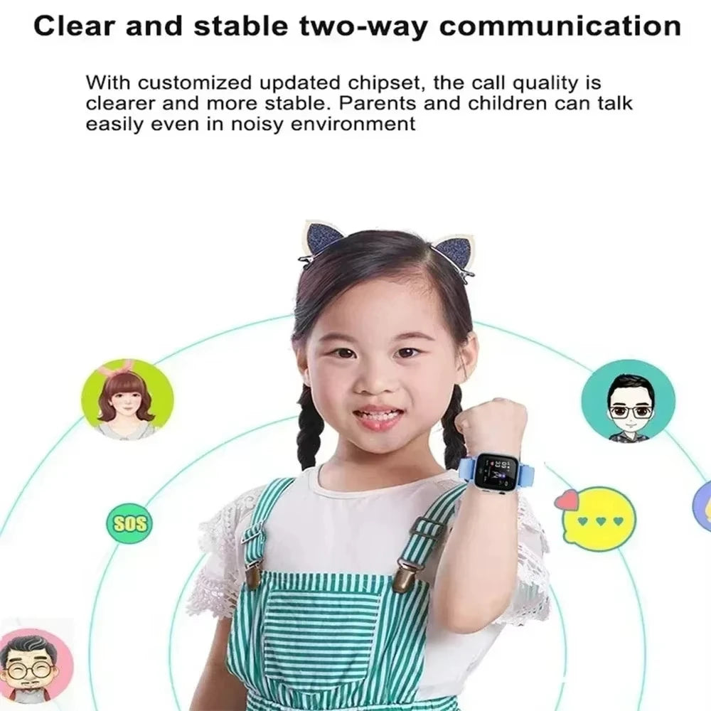 Xiaomi Kids 4G Smart Watch SOS GPS Location Video Call Sim Card Child Camera Waterproof Upgrade 2025 For Boys Girls Add Earphone